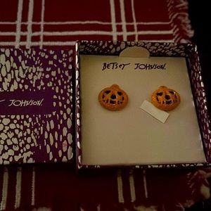 Betsey Johnson pumpkin earrings